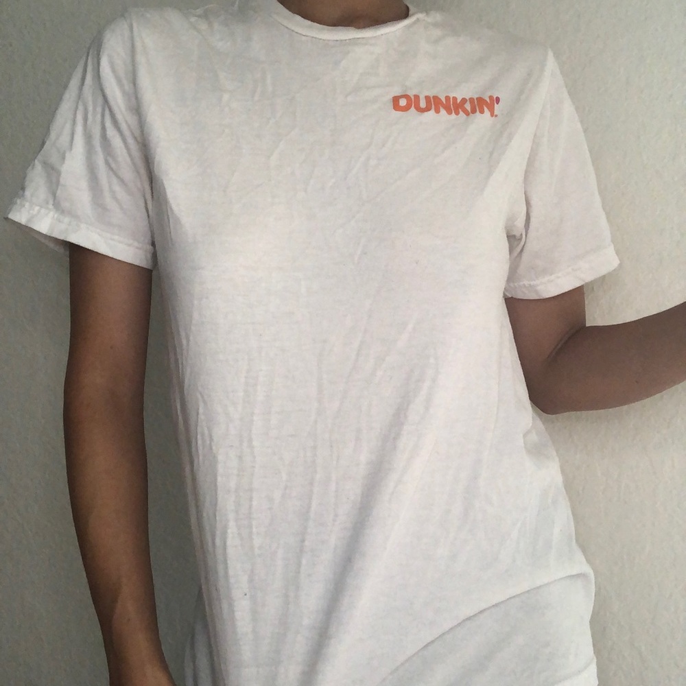 White, Orange, and Purple Dunkin’ Donuts t-shirt